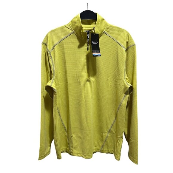 River's End Half Zip Pullover Mens Size M Yellow‎ Casual Outerwear NWT - Picture 1 of 8
